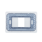 Placa Simple Embutida con Soporte Blanco Tapa Pared