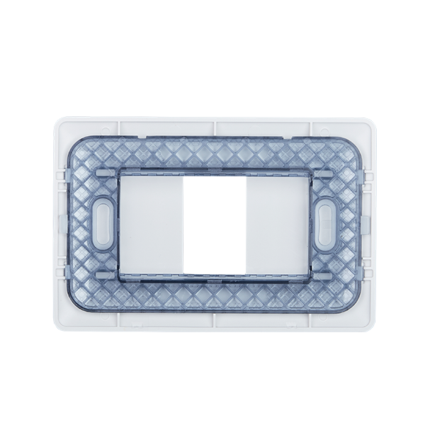 Placa Simple Embutida con Soporte Blanco Tapa Pared
