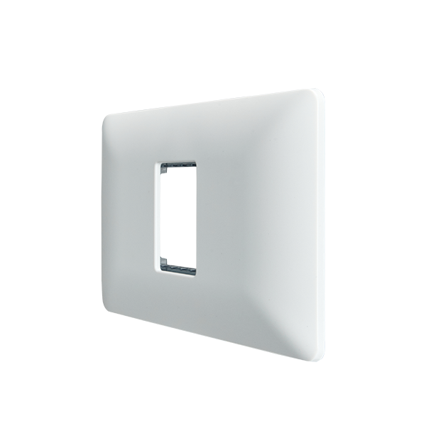 Placa Simple Embutida con Soporte Blanco Tapa Pared