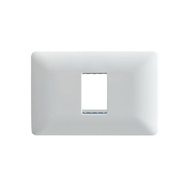 Placa Simple Embutida con Soporte Blanco Tapa Pared