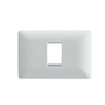 Placa Simple Embutida con Soporte Blanco Tapa Pared