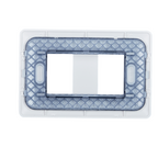 Placa Doble Embutida con Soporte Blanco Tapa Pared