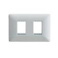Placa Doble Embutida con Soporte Blanco Tapa Pared