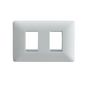 PLACA DOBLE EMBUTIDO C/SOPORTE