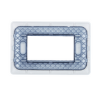 Placa Triple Embutida con Soporte Blanco Tapa Pared