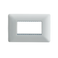 Placa Triple Embutida con Soporte Blanco Tapa Pared