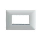 Placa Triple Embutida con Soporte Blanco Tapa Pared