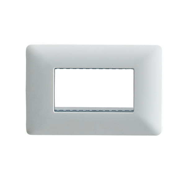 Placa Triple Embutida con Soporte Blanco Tapa Pared