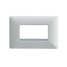 Placa Triple Embutida con Soporte Blanco Tapa Pared