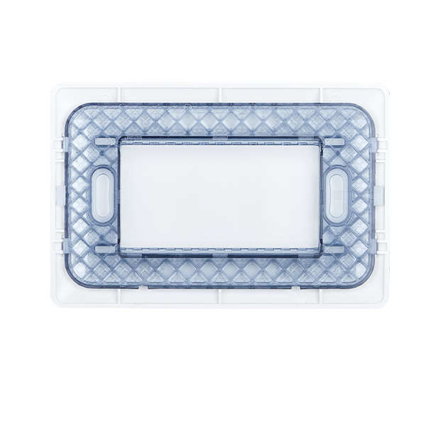 Placa Ciega Embutida con Soporte Blanco Tapa Pared