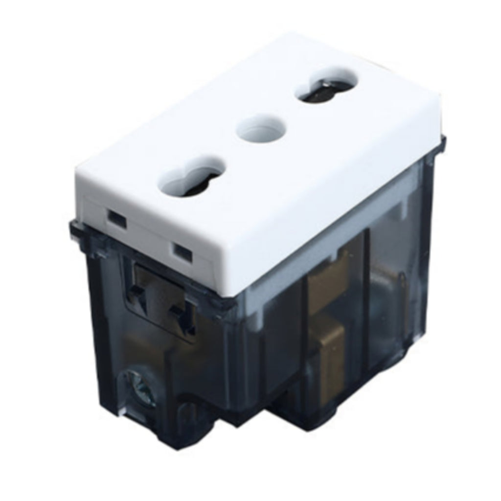 Módulo Enchufe 10/16A 250V Blanco Embutido Armable Pared