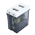 Módulo Toma USB Doble Blanco Embutido Cargador Pared