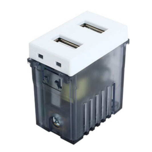 MODULO TOMA USB DOBLE (BLANCO)