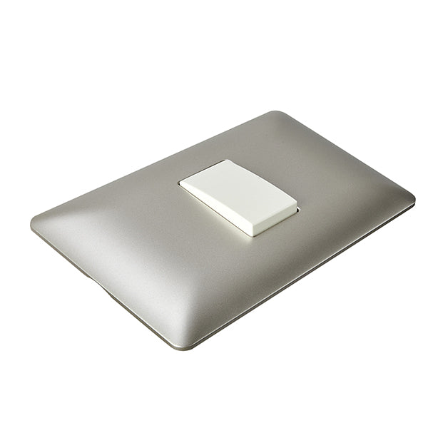 Interruptor Simple Embutido 9/12 10A Champagne Pared Muro