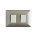Interruptor Doble Embutido 9/15 10A Champagne Pared Muro