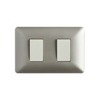 Interruptor Doble Embutido 9/15 10A Champagne Pared Muro