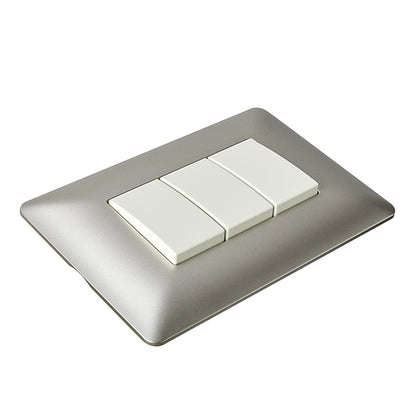 INTERRUPTOR TRIPLE EMBUTIDO (9/32) 10A 250V (CHAMPAGNE)