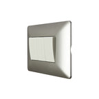 Interruptor Triple Embutido 9/32 10A Champagne Pared Muro