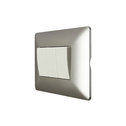 INTERRUPTOR TRIPLE EMBUTIDO (9/32) 10A 250V (CHAMPAGNE)