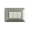 Interruptor Triple Embutido 9/32 10A Champagne Pared Muro