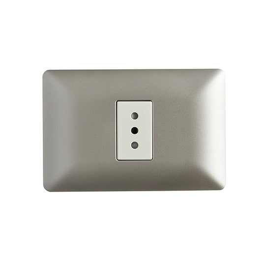 ENCHUFE SIMPLE EMBUTIDO 10A 250V (CHAMPAGNE)