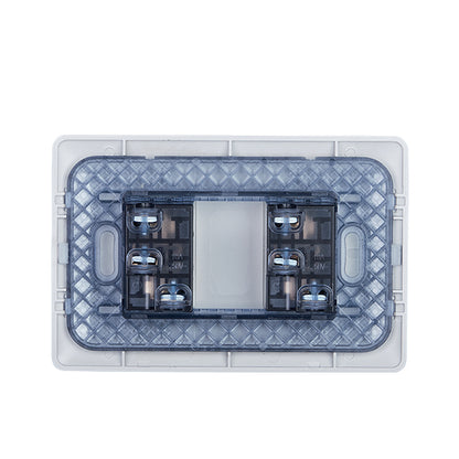 ENCHUFE DOBLE EMBUTIDO 10A 250V (CHAMPAGNE)