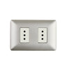 Enchufe Doble Puenteado Embutido 10/16A 250V Champagne Pared