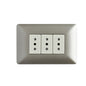 ENCHUFE TRIPLE EMBUTIDO 10A 250V (CHAMPAGNE)