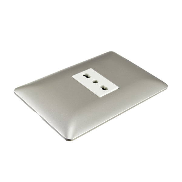 Enchufe Simple Bipaso Embutido 10/16A 250V Champagne Pared