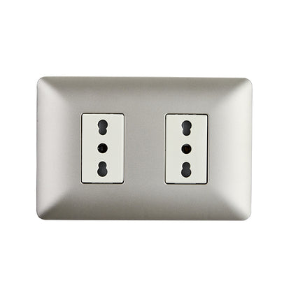 ENCHUFE DOBLE BIPASO EMBUTIDO 10/16A 250V