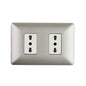ENCHUFE DOBLE BIPASO EMBUTIDO 10/16A 250V