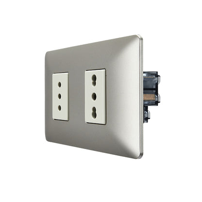 ENCHUFE SIMPLE 10A + ENCHUFE SIMPLE BIPASO EMBUTIDO 10/16A 250V