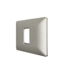 Placa Simple Embutida con Soporte Champagne Tapa Pared