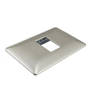Placa Simple Embutida con Soporte Champagne Tapa Pared