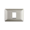 Placa Simple Embutida con Soporte Champagne Tapa Pared
