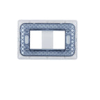 Placa Doble Embutida con Soporte Champagne Tapa Pared