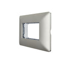 Placa Triple Embutida con Soporte Champagne Tapa Pared