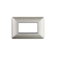 Placa Triple Embutida con Soporte Champagne Tapa Pared