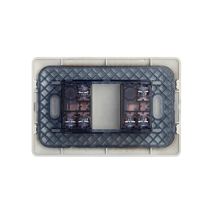 INTERRUPTOR DOBLE EMBUTIDO (9/15) 10A 250V (CAFÉ)