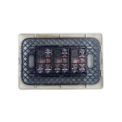 INTERRUPTOR TRIPLE EMBUTIDO (9/32) 10A 250V (CAFÉ)