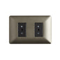 ENCHUFE DOBLE EMBUTIDO 10A 250V (CAFÉ)