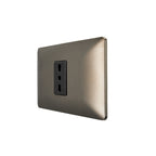 Enchufe Simple Bipaso Embutido 10/16A 250V Café Pared