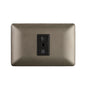 ENCHUFE SIMPLE BIPASO EMBUTIDO 10/16A 250V (CAFÉ)