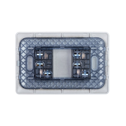 ENCHUFE DOBLE BIPASO EMBUTIDO 10/16A 250V (CAFÉ)
