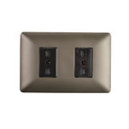 Enchufe Doble Bipaso Embutido 10/16A 250V Café Pared