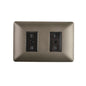 ENCHUFE DOBLE BIPASO EMBUTIDO 10/16A 250V (CAFÉ)