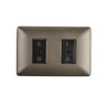 Enchufe Doble Bipaso Embutido 10/16A 250V Café Pared