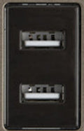 Módulo Toma USB Doble Café Embutido Cargador Pared