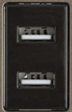 Módulo Toma USB Doble Café Embutido Cargador Pared