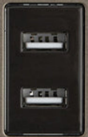 Módulo Toma USB Doble Café Embutido Cargador Pared